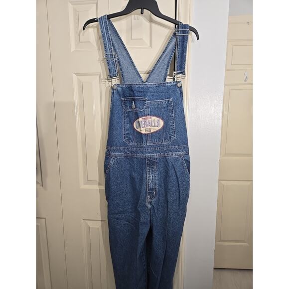 Faded Glory Men's Large Denim Overalls Jeans Cotton Bibs Work Wear Never Worn - Picture 1 of 10